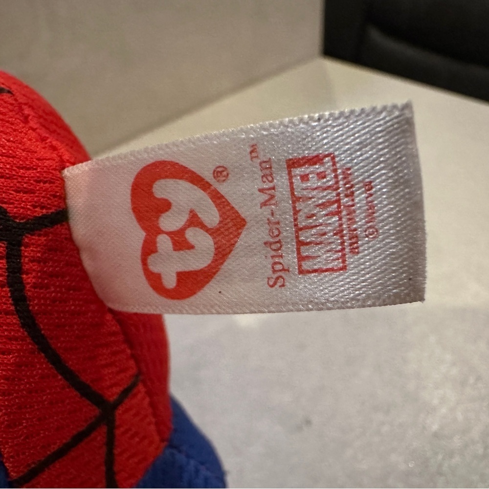 TY Beanie Baby 6" SPIDER-MAN Spiderman (Marvel) Plush Stuffed Animal Toy - Picture 3 of 5
